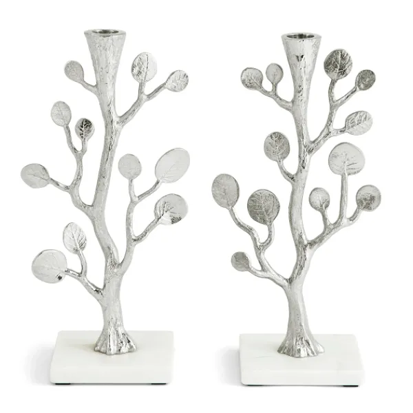 Sale Marie Dumas Michael Aram Botanical Leaf - Set of Two Candleholders