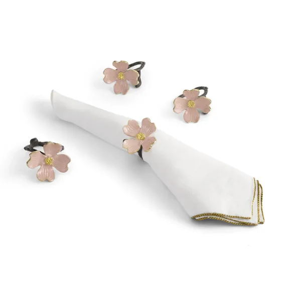 Clearance Marie Dumas Michael Aram Dogwood Napkin Rings - Pink