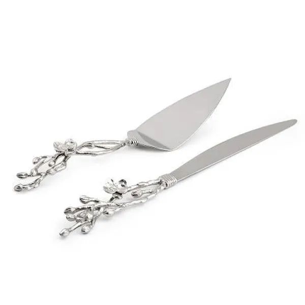 Discount Marie Dumas Michael Aram White Orchid - Cake & Knife Servers