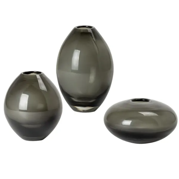 Cheap Marie Dumas Mini Lustre Vases Set of 3 - Smoke