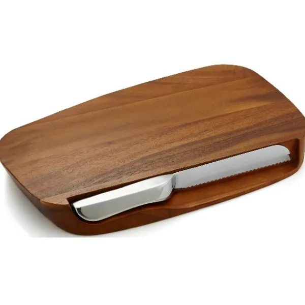 Cheap Marie Dumas Nambe Blend Bread Board with Knife