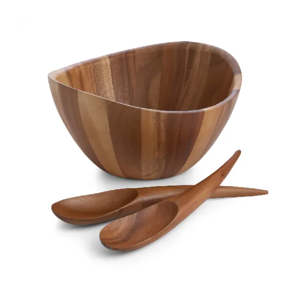 New Marie Dumas Nambe Harmony 3-Piece Salad Set