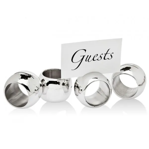 Best Marie Dumas Napkin Ring with Card Holder - Set of 4