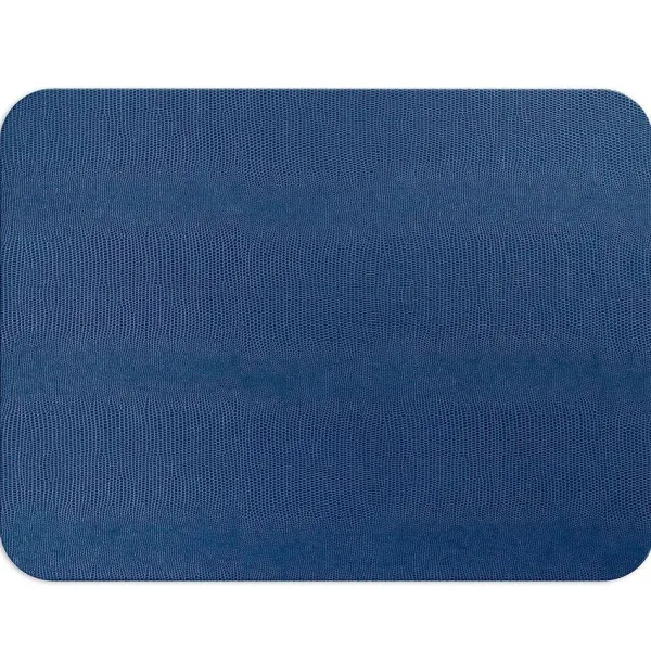 Best Sale Marie Dumas Navy Rectangular Lizard Felt Back Placemat