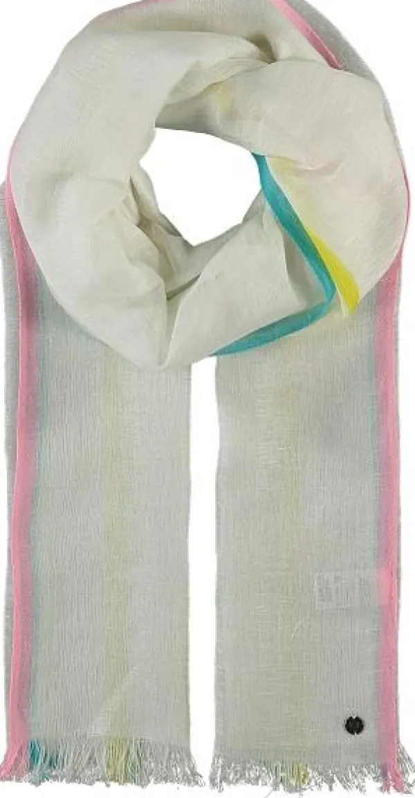 Clearance Marie Dumas Off-White Bright Lines Scarf