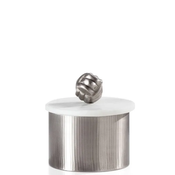 Outlet Marie Dumas Pewter Canister with Marble Lid - Small