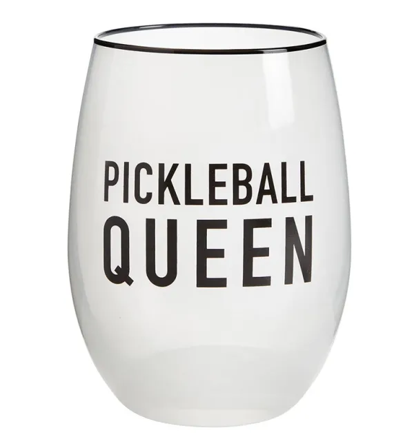 Flash Sale Marie Dumas Pickleball Queen Stemless Wine Glass