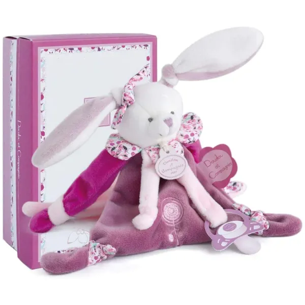 Outlet Marie Dumas Pink Bunny Doudou with Pacifier