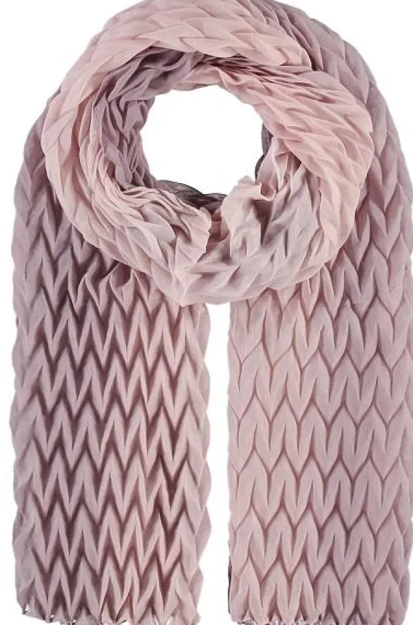 New Marie Dumas Pink Plissé Scarf