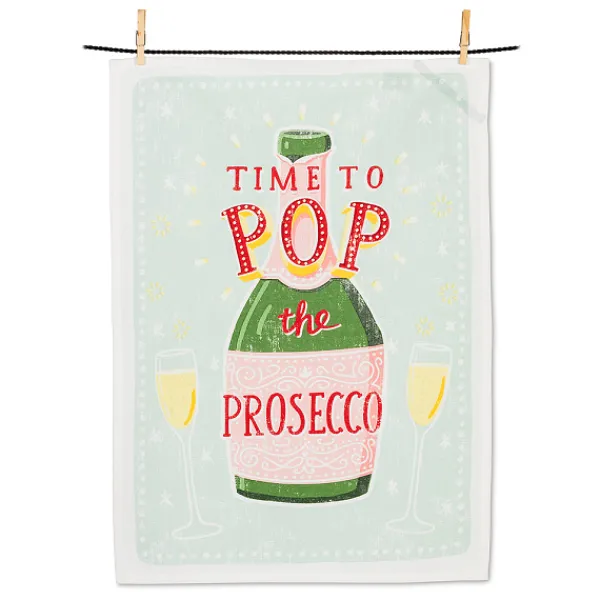 Cheap Marie Dumas Pop the Prosecco Tea Towel