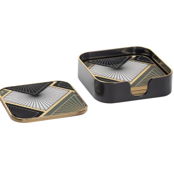 Clearance Marie Dumas Radiant Square Coasters - Set of Four