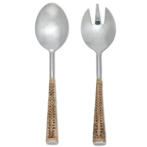 Shop Marie Dumas Rattan Salad Servers