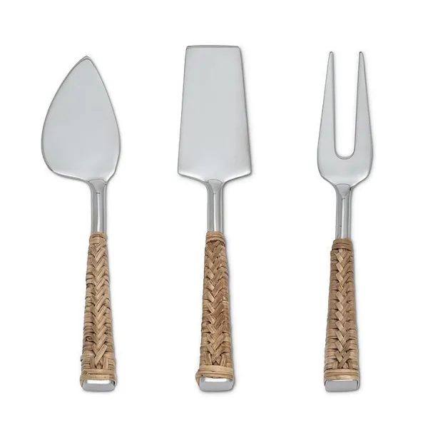 Discount Marie Dumas Rattan Set of 3 Cheese Knives