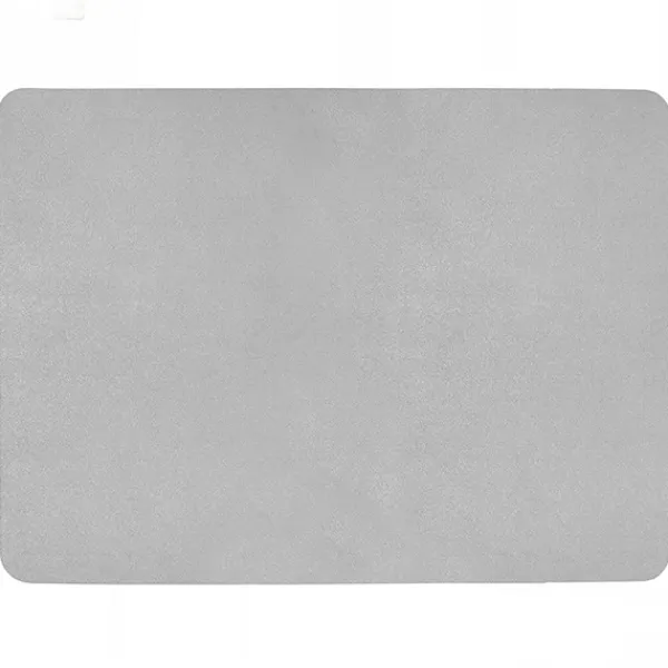 New Marie Dumas Rectangular Silver Leather Placemat