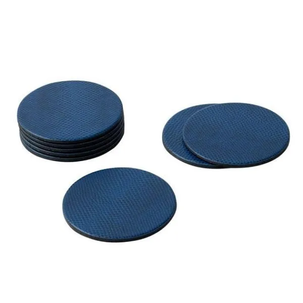 Clearance Marie Dumas Round Navy Snakeskin Coasters