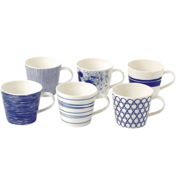 Clearance Marie Dumas Royal Doulton Pacific Set of 6 Mugs