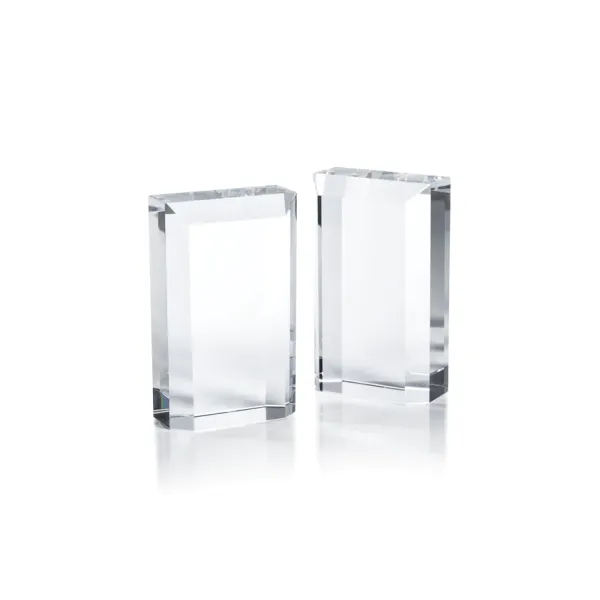 Shop Marie Dumas Set of 2 Clear Crystal Bookends