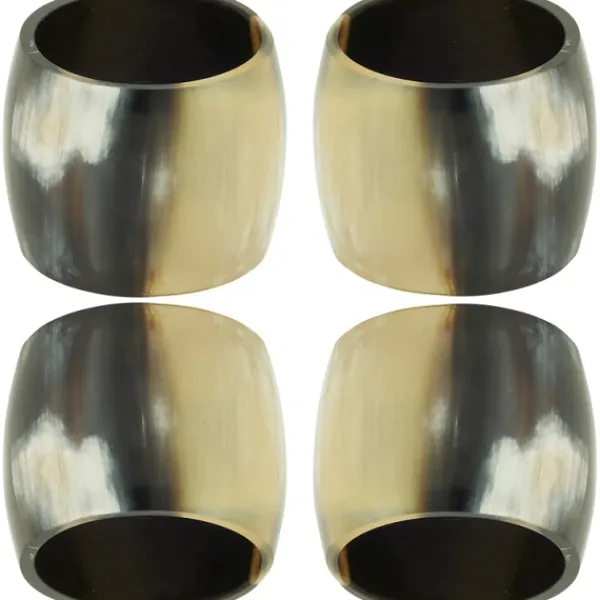 Hot Marie Dumas Set of 4 Horn Napkin Rings