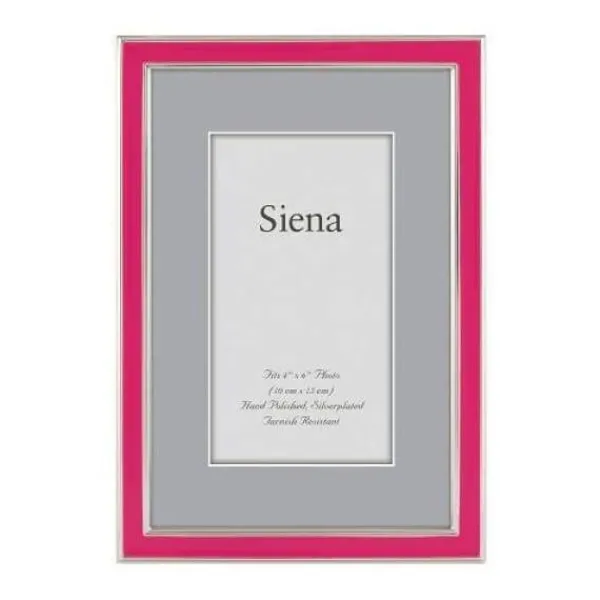 Clearance Marie Dumas Siena Enamel Hot Pink 4x6 Frame