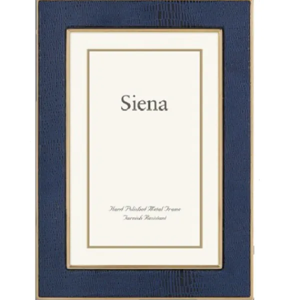 Outlet Marie Dumas Siena Gold Lizard Blue 4x6 Frame