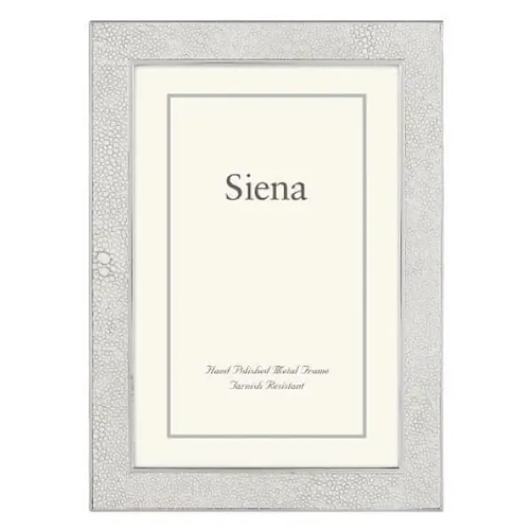 Store Marie Dumas Siena Shagreen White 5x7 Frame