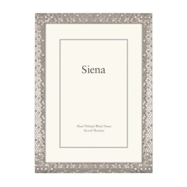 New Marie Dumas Siena Silver Metallic Glitter 5x7 Frame