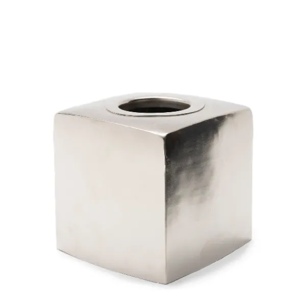 Outlet Marie Dumas Silver Brass Tissue Box Holder