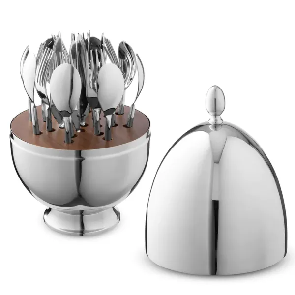 Fashion Marie Dumas Silver Egg Flatware Set