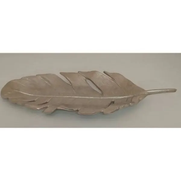 Clearance Marie Dumas Silver Exotic Leaf Tray - Medium