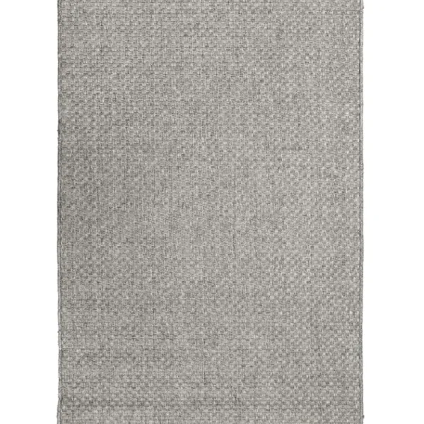 Cheap Marie Dumas Silver Grey Basketweave 4x6 Rug