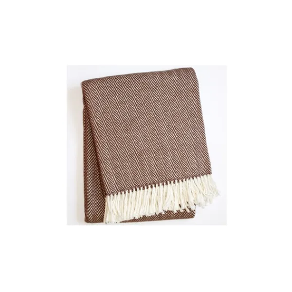 New Marie Dumas Skyline Chevron Brown Throw