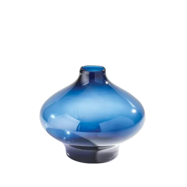 New Marie Dumas Small Drib Night Blue Vase