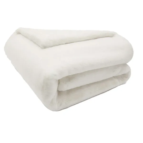 Outlet Marie Dumas Small Faux Fur Throw