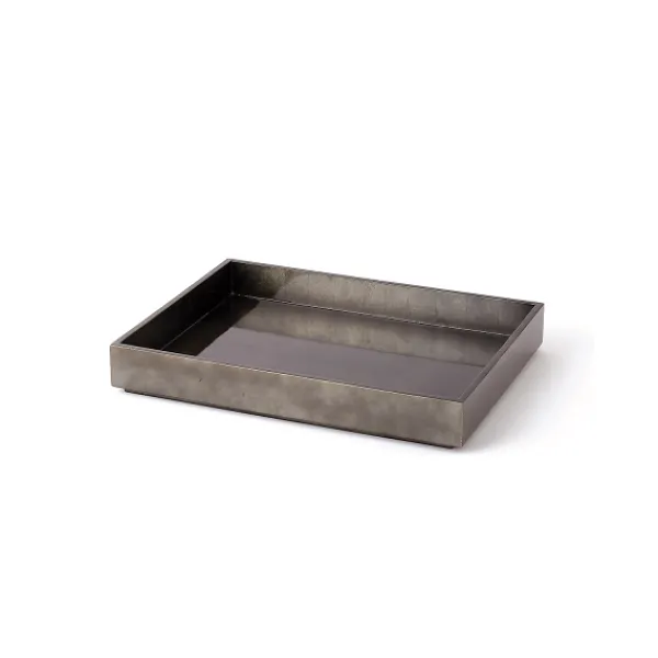 Online Marie Dumas Small Rectangular Lacquered Metallic Grey Tray