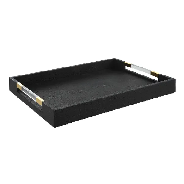 Fashion Marie Dumas Small Shagreen Black Tray