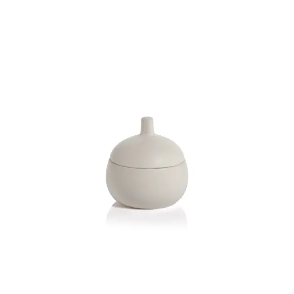 Cheap Marie Dumas Small White Ceramic Canister