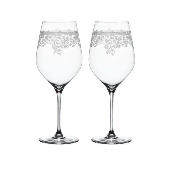 Discount Marie Dumas Spiegelau Arabesque Bordeaux Glass Set of 2