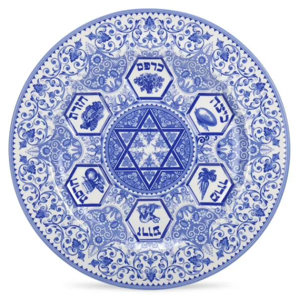 Sale Marie Dumas Spode Blue Italian Seder Plate