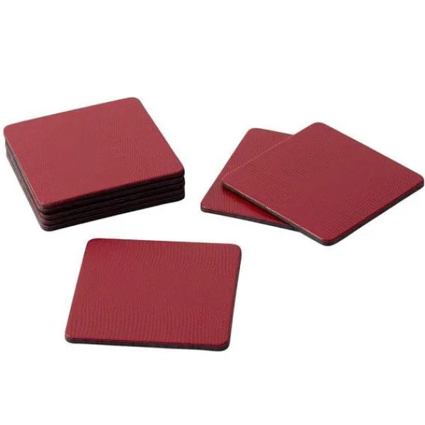 New Marie Dumas Square Crimson Lizard Coasters