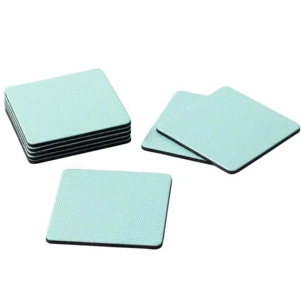 Online Marie Dumas Square Light Blue Lizard Coasters