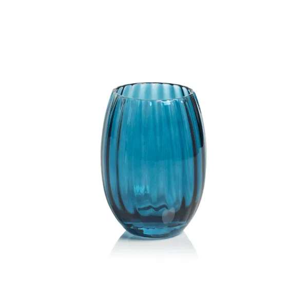 Hot Marie Dumas Stemless Teal Glass