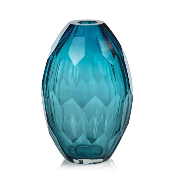 Shop Marie Dumas Tall Maya Hand Cut Glass Vase