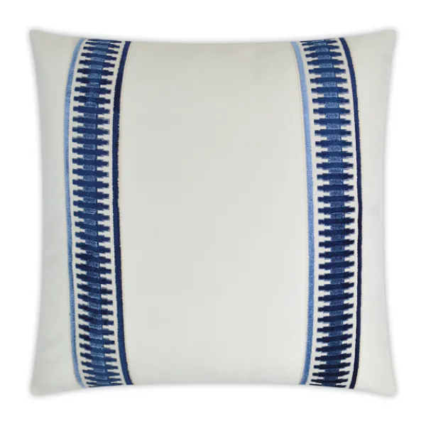 Hot Marie Dumas Tibes Square Striped Blue Pillow