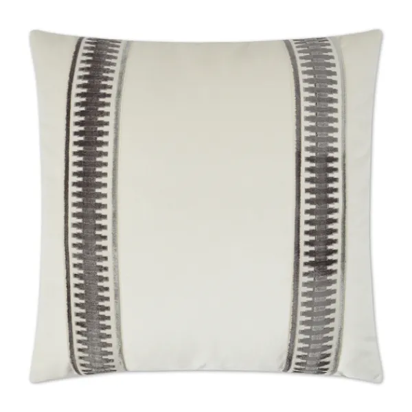 Sale Marie Dumas Tibes Square Striped Grey Pillow 24 x 24