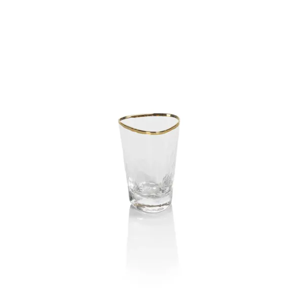 Cheap Marie Dumas Triangular Shot Glass with Gold Rim