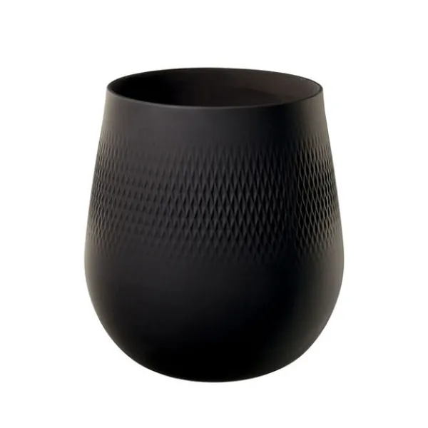 Sale Marie Dumas Villeroy & Boch Black Carré Collier Vase - Small