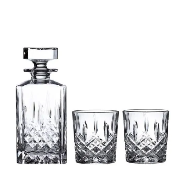 New Marie Dumas Waterford Markham Decanter and DOF Set of Three