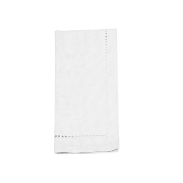 Hot Marie Dumas White Linen Napkin Set of 4