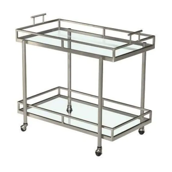 Flash Sale Marie Dumas Wine Server Cart Silver Mat