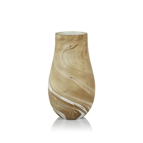 Fashion Marie Dumas Wood Latte Tall Vase